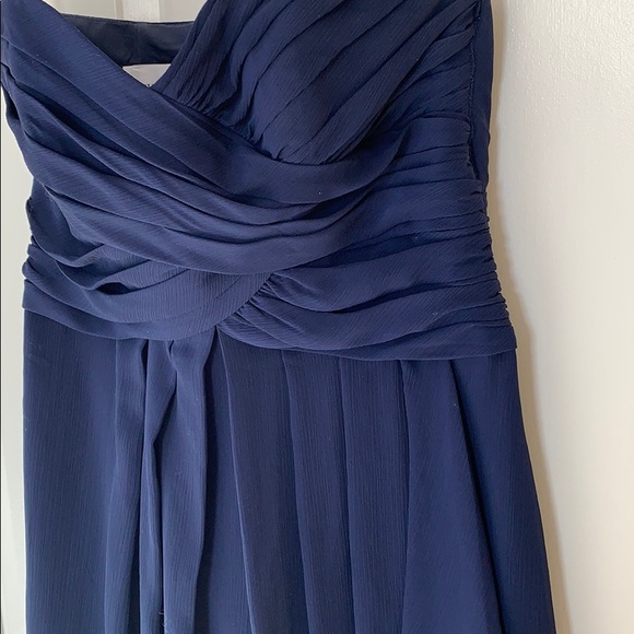 Navy chiffon bridesmaid dress - Picture 3 of 4